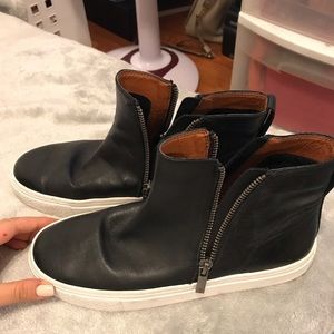 Lucky Brand bayleah leather high top sneakers